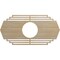 Ekena Millwork Chrysler Wood Fretwork Pierced Ceiling Medallion, Hickory, 28"W x 14"H x 7 3/8"ID x 1/4"T CMWP28X14X0250CSHI - alternate 1